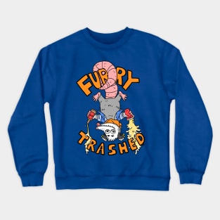 furry trashed Crewneck Sweatshirt